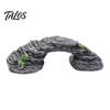 Aquarium Turtle Accessory Basking Platform, Rock Look Resin Baby Tortoise Climbing Ramp, Non-toxic Dock Arched Reptiles Resting Terrace for