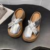 Casual women's shoes bag head slippers 2025 new summer pearl fashion thick sole height increase one pedal lazy cool slippers