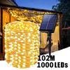 Solar LED Fairy String Light Outdoor Festoon Lamp Garden Fairy Light IP65 Waterproof  Lighting Christmas Party Solar Lamp Decor