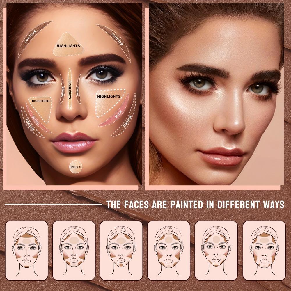 Professional Highlight Contour Makeup Set for Dewy Glowing Look