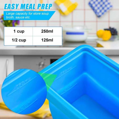 Silicone Soup Freezer Trays, Silicone Freezer Containers | Silicone Freezer Trays | Easy Meal Prep Containers, Soup Freezer Container Molds, Convenien