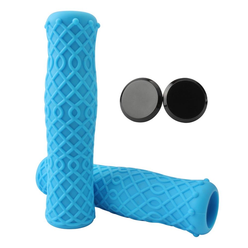 

1 Pair Non-slip 22.2 Bicycle Handle Grips Silicone 22.2 Bike Handlebar Grips MTB Bike синий