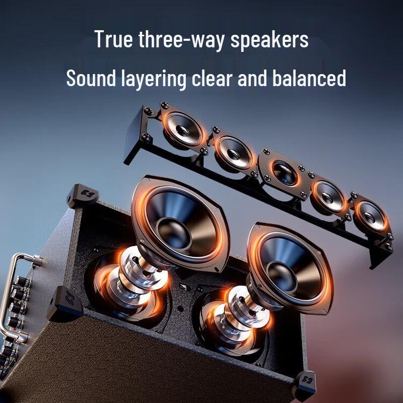 SANSUI G2 Portable Outdoor KTV Speaker with Wireless Mic CN plug (adapter included)