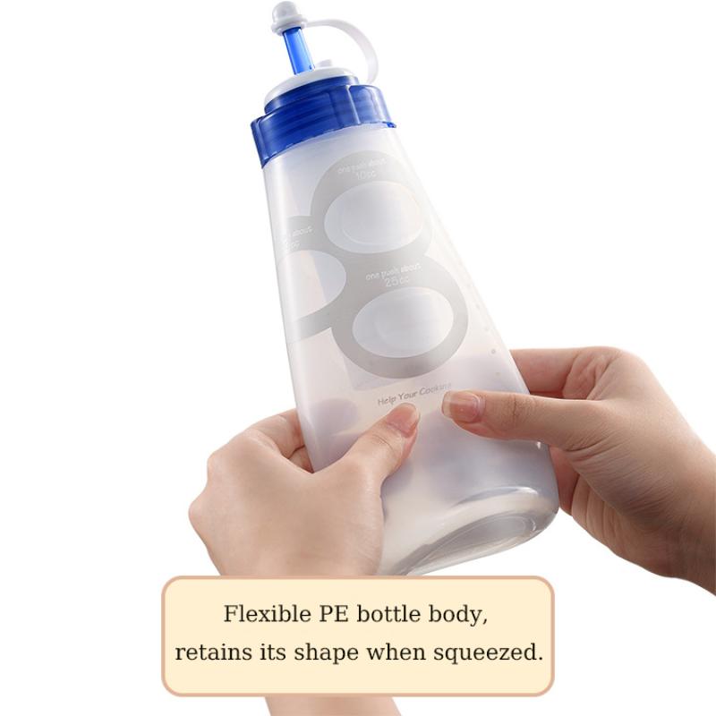 350/650Ml Quantitative Sauce Squeeze Bottle With Nozzle Ketchup Oil Bottle Dispenser Kitchen Gadget Bbq Empty Condiment Bottle