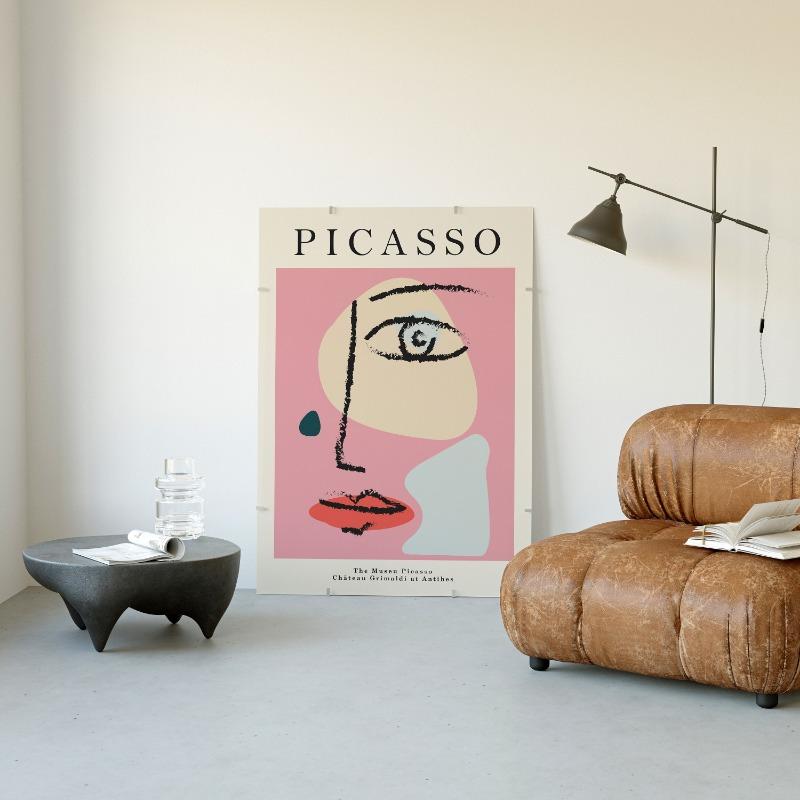 Picasso Exhibition Wall Art Print Abstract Vintage Minimalist Face Body Canvas Painting Poster Picture for Home Decor