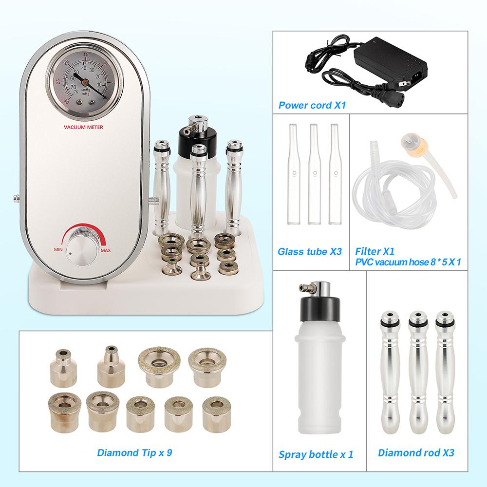 3 In 1 Diamond Microdermabrasion Facial Lifting Machine Vacuum Suction Face Water Spray Exfoliate Removal Peeling Skin Care Tool