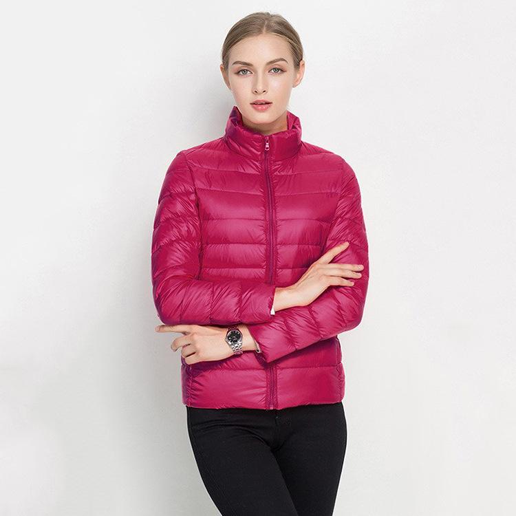 Women Spring Jacket Fashion Short Ultra Lightweight Packable Puffer Coats 15 Colors Female Down Warm Korean Slim Fit Parkas