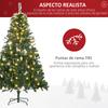 Artificial Christmas Tree, 180cm Tree with Pre-installed Lights and Decorations Included, Ø112x180cm, Green