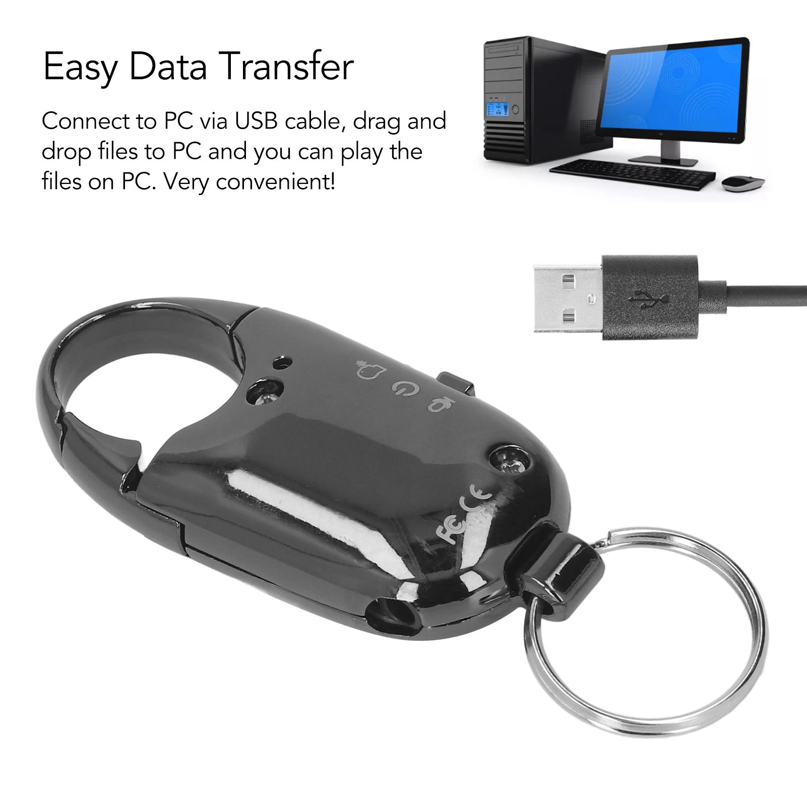 Recorder   Keychain 16 GB 15H Voice   Pendant Voice Recorder WAV