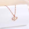 S925 Sterling Silver Heart Necklace: Women's Versatile Rose Gold Mother-of-pearl Jewelry