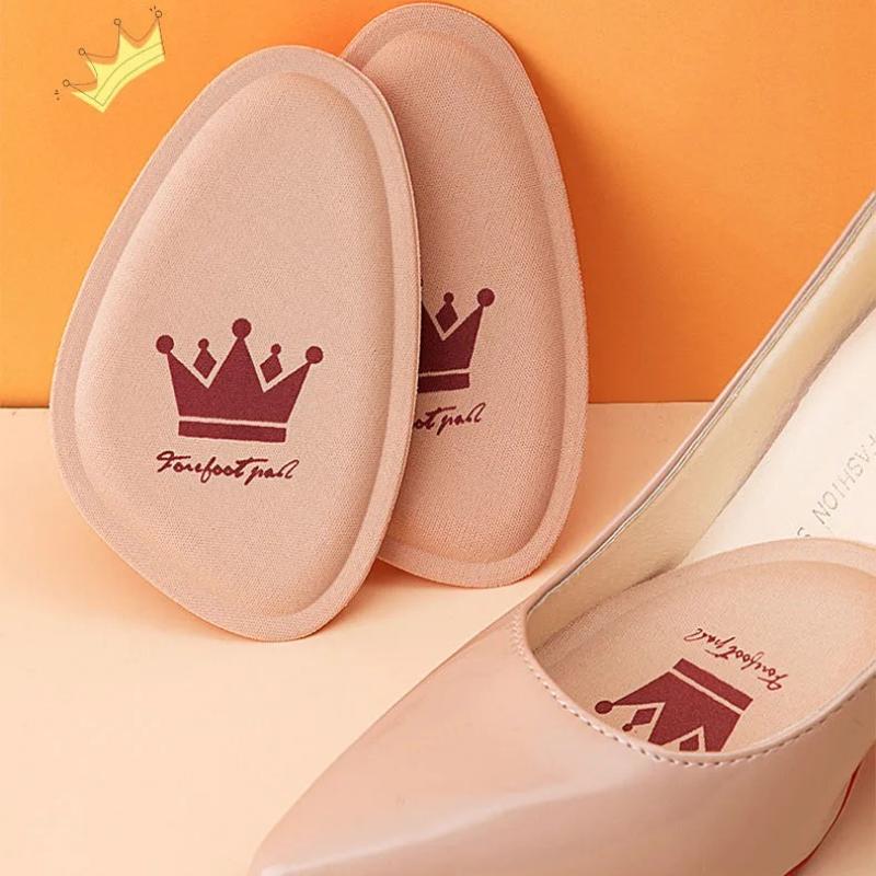 Women Forefoot Pad Pain Relief Insert Half Size Insoles Non-slip Cushion Shoe Breathable Sweat Absorbing Foot Pads for Shoes