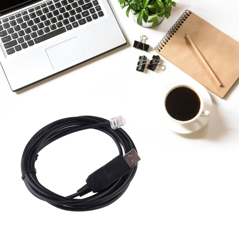USB To RJ12 RS232 Adapter Cord Virtual Serial Data Cable High Compatibility and Long Time Use Functionality
