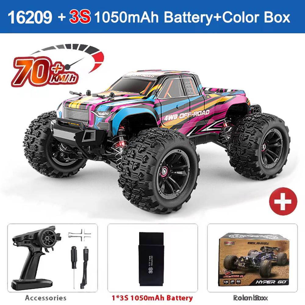 MJX 16208/16209/16210 RC Car 2.4G 4WD Remote Control Off-Road Vehicle Brushless High-Speed Racing Climbing Crawler 2S 3S Battery