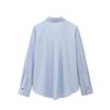 Spring/Summer 2025 European & American Gold Button Turn-Down Collar Long Sleeve Loose Shirt