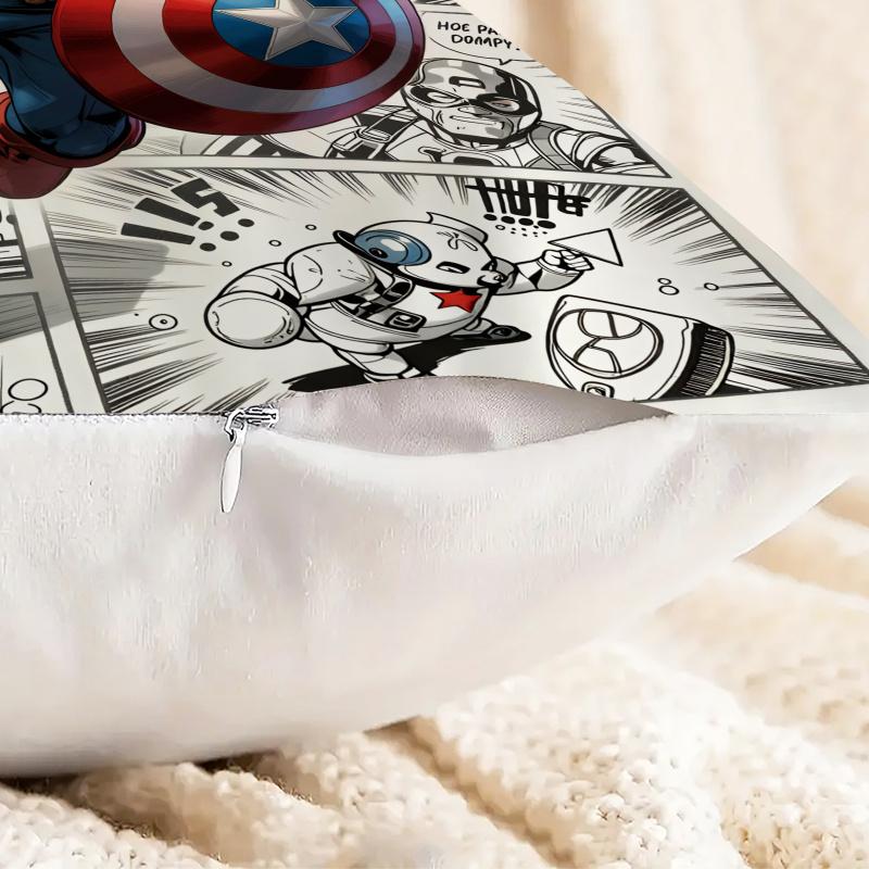 Throw Pillow Cushion Accent Pillow Includes Pillow Core 18.18 Inch Marvel Comic Hero Print Soft Decor For Multi‑Scene Use