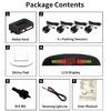 Car Auto 4Parking Backup Sensors Kit LED Display Reverse Rear Radar Sound System