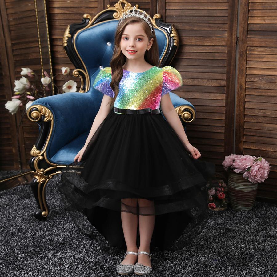Girls' Princess Dress Sparkle Mesh Puff Dress Children's Stage Performance Outfit