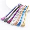 Colorful 304 Stainless Steel Tea Drinking Straws Spoon Yerba Mate Tea Filter Reusable Bombilla Gourd Tea Tools Bar Accessories