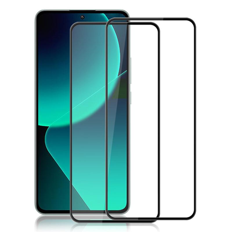 

AMORUS 2Pcs For Xiaomi 13T/13T Pro/Redmi K60 Ultra Screen Protector Silk Printing Tempered Glass HD Clear Film Black