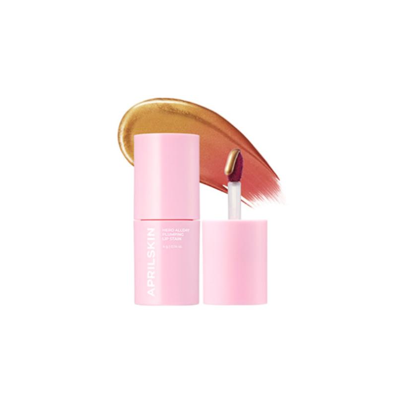 [Aprilskin] Hero Lip Duo Set - Aufpolsterndes Tint & Hero Glaze Gloss Kombination | Langanhaltender Feuchtigkeitsspendender Strahlender Lippenstift & Topper