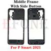For Huawei Y7a Nova Y60 Y70 Y91 Plus P Smart 2021 Middle Frame Housing Bezel Plate Cover With Side Button
