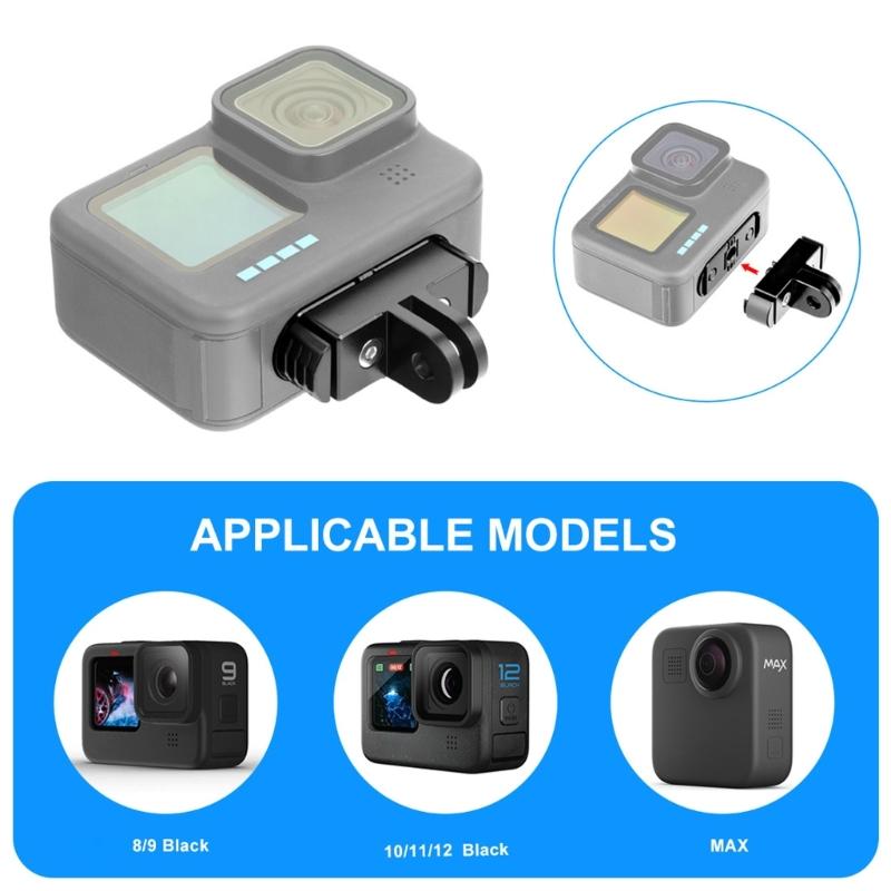 Magnetic Quick Release Mount Adapter For 12 Action Camera Aluminum 1/4In Screw Hole For Tripods Selfies Sticks