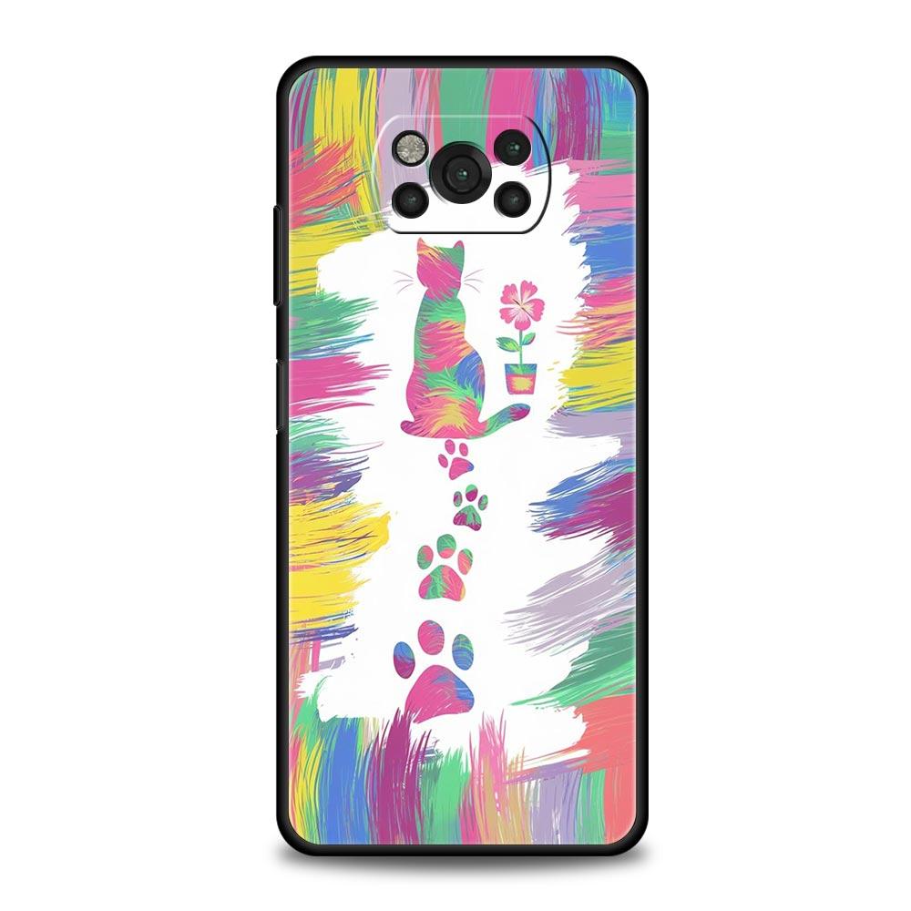 

Abstract Creative Cat Line Pattern Phone Case for Xiaomi Poco F7 F6 F5 F4 F3 X6 X5 X4 X3 NFC F7 Ultra M4 C51 C55 GT 5G Soft TPU Poco F5 Pro