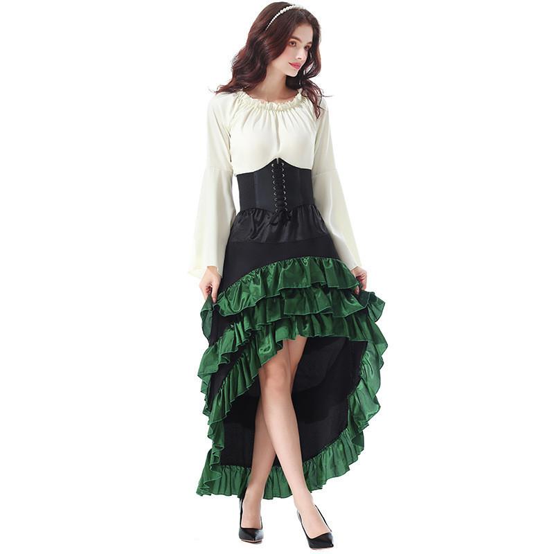 Medieval Fantasy Costume Dress For Women With Polyester Fabric For Cosplay And Halloween