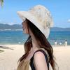 Portable Thin Bow Sunshade Cap Folding Sunscreen Basin Hat Panama Hat Floral Fisherman Hat  Outdoor