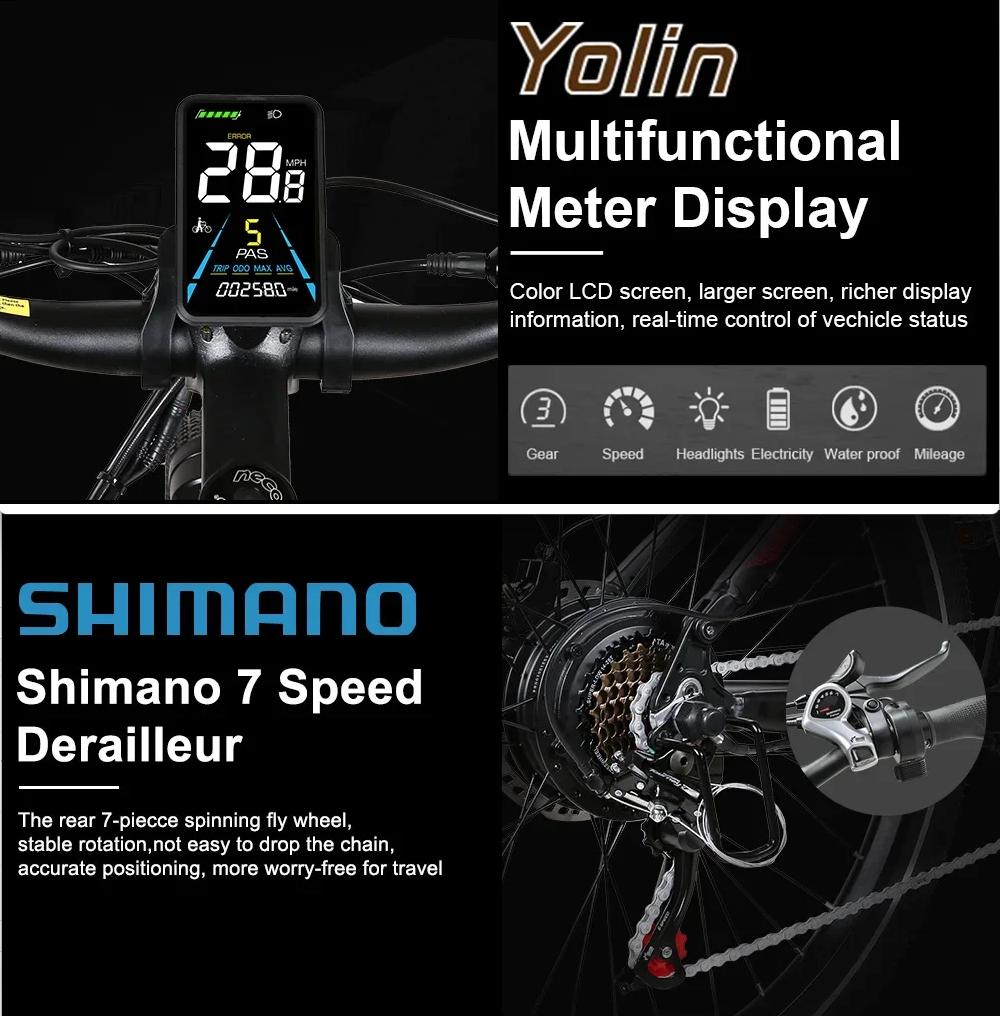 SAMEBIKE XD26-II E-bike motor 750W 48V 14AH Hydraulic Brake electric bicycle 26-inch full suspension electric mountain bike