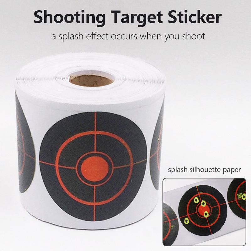 3"/7.60cm100pcs/roll Reactive Shooting Sticker Self-adhesive Splash and Target Sticker