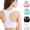 Sutiã esportivo respirável feminino, absorve o suor, à prova de choque, acolchoado, academia, corrida, fitness, camada dupla, sem costura, yoga, roupa íntima