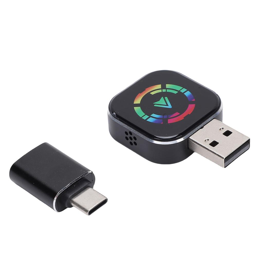 Wired To Wireless Adapter for CarPlay for Android Auto 2 In 1 Car Wireless Converter with Type C To USB Adapter