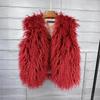 Autumn Winter Eco-Friendly Fur Women's Vest Artificial Fur Lamb Wool Warm Sleeveless Coat Clothing