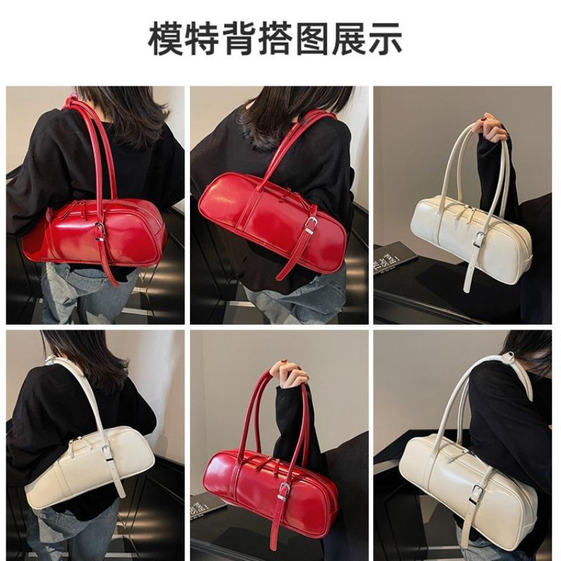 New baguette bag retro simple and versatile shoulder bag women's high-end commuting niche armpit bag