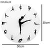 1pcs Clock Ballet Dancer Ballerina Acrobatics Table 30x30cm As a Gift Wall Clock Modern Design Children's Room Decoration