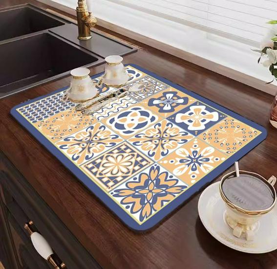 Diatom Mud Absorbent Kitchen Countertop Drying & Coaster Mat