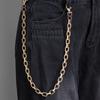 Eenvoudige Punk Mannen Metalen Jeans Ketting Trendy Gepersonaliseerde Hip Hop Taille Ketting Accessoires Dikke Ketting Broek Hanger