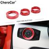 Red Air Conditioner Switch Headlight Button Knob Trim Cover For Ford 15+ Mustang
