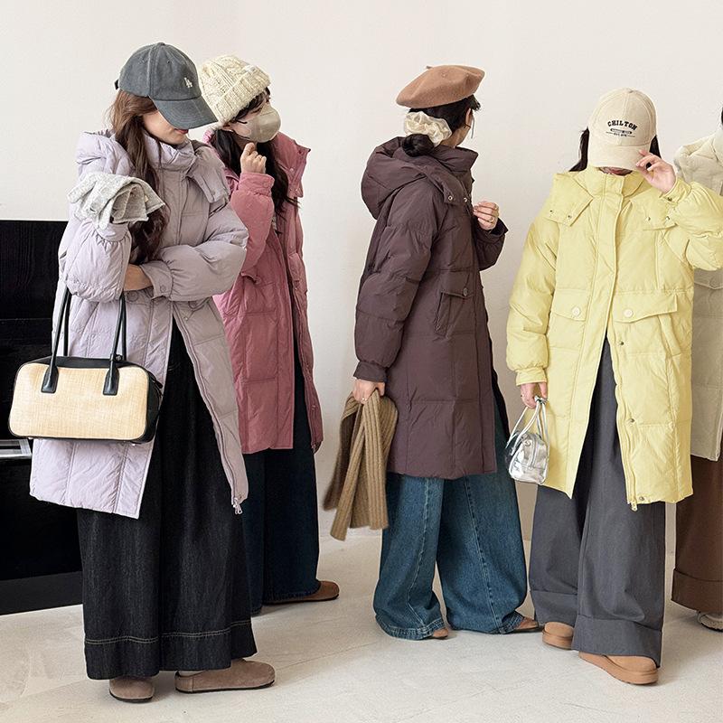 Korean version of the hooded large size women thickened warm anti cold winter coat - lightweight and comfortable long-sleeved cotton coat jacket