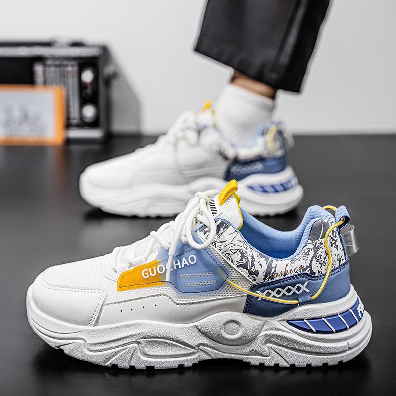 Summer 2025 New Men's Shoes, Lightweight Soft-soled Casual Dad Shoes, Breathable Sports Running Shoes Teenagers