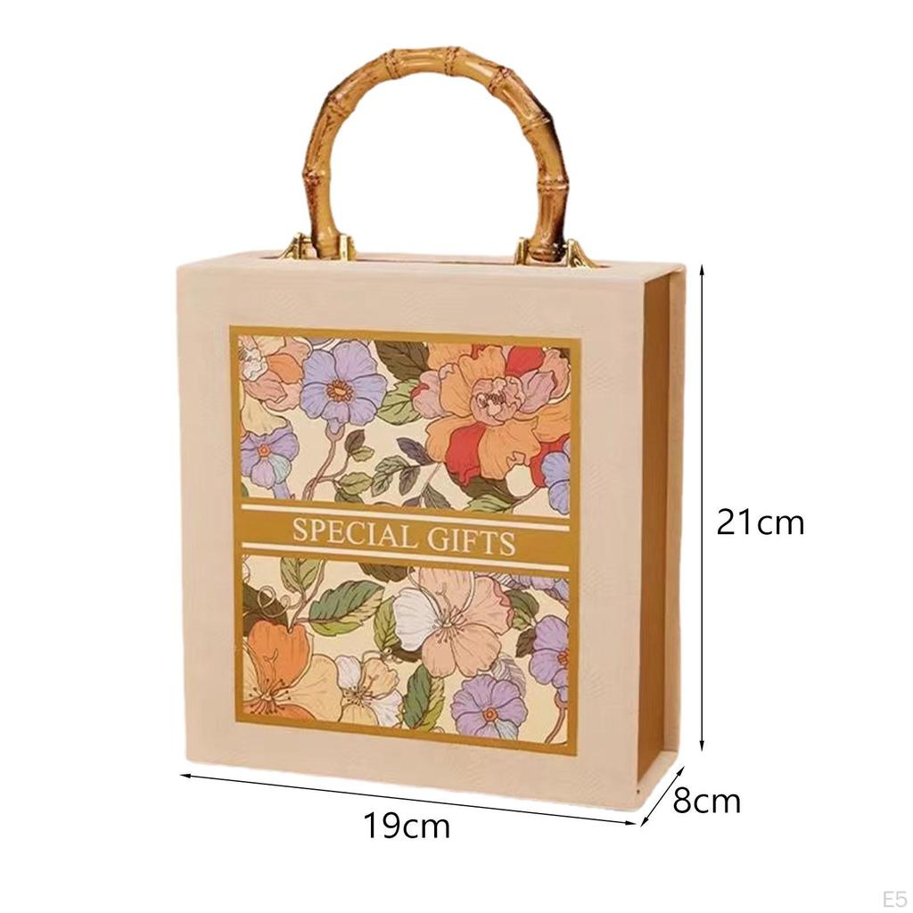 Brautjungfer Geschenkbox Hochzeit Süßigkeitstüte Beutel Braut Zubehör mit Griff für Party