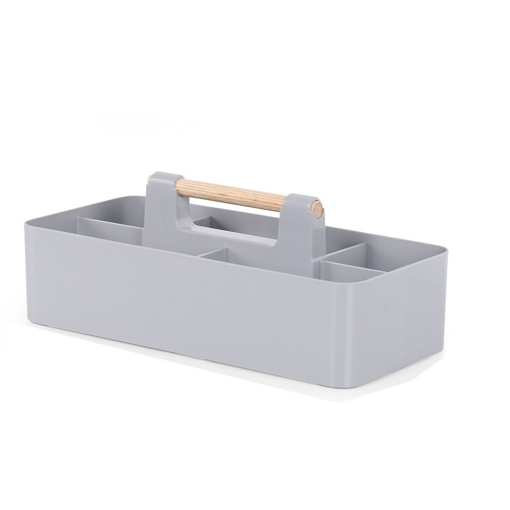 Plastic Stationery Finishing Box Multi-compartment Divided Baskets Desktop Storage Case  Makeup
