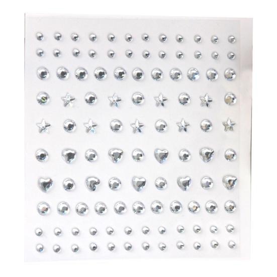 Colorful Rhinestone Stickers for DIY Crafts Star Moon Gem Stickers for Scrapbooking & Journaling Self-Adhesive Sparkling Gems for Card Making
