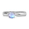 Moonstone Classic Solitaire Ring - 925 Sterling Silver