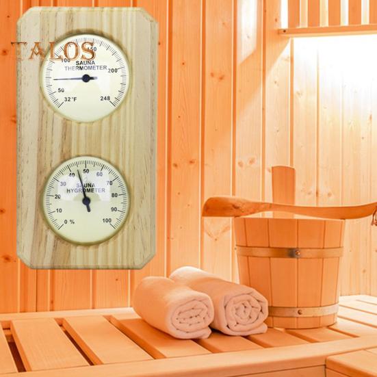 2-in-1-Saunathermometer-Hygrometer für den Innensaunaraum, Holzsauna, Fahrenheit-Temperatur- und Feuchtigkeitsmonitor, Messgerät, Saunazubehör