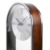 Wm.Widdop Chrome & Wood Veneer Mantle Clock