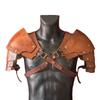 Medieval Shoulder Pauldron Knight Adjustable Brown Buckle Steampunk Shoulder Armors Cover Cape for Cosplay Party Men Costume