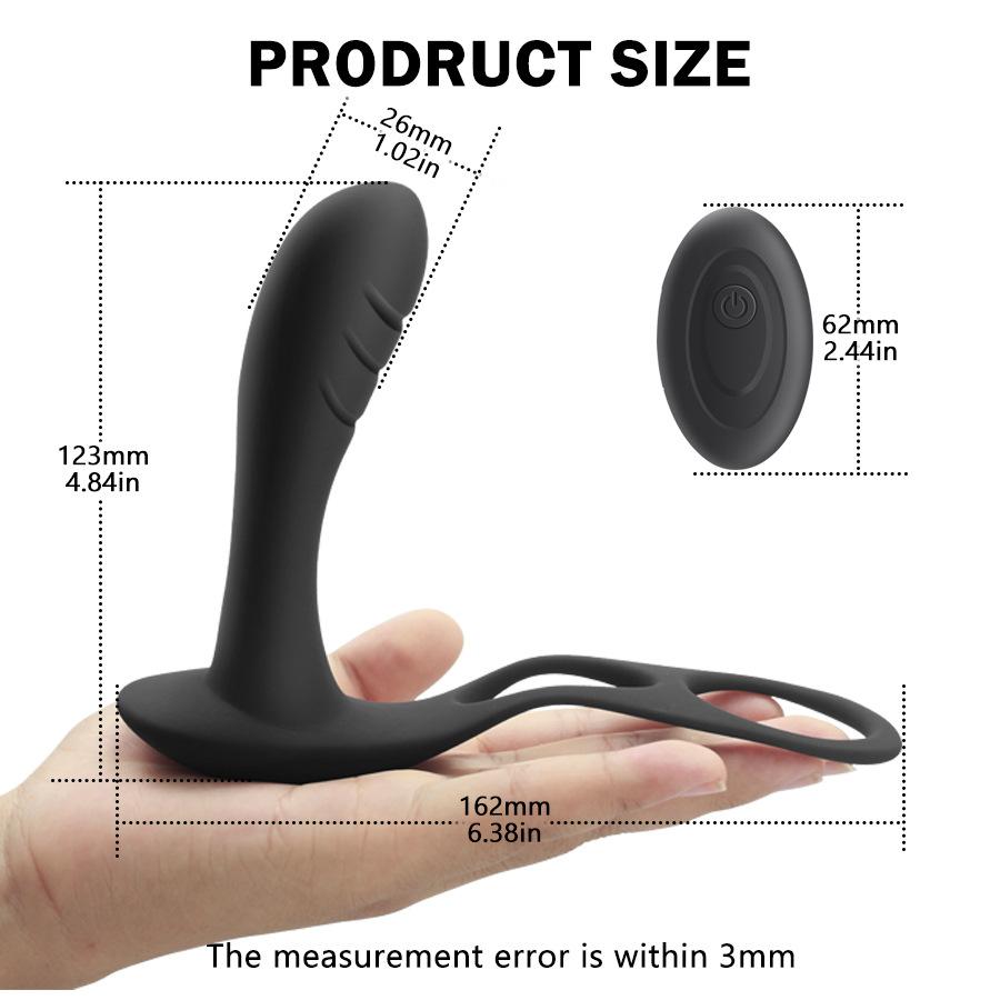 Männlicher Prostata-Massage-Vibrator, Analplug, kabellose Steuerung, Silikon, stimulieren, Massagegerät, Verzögerung der Ejakulation, Ring-Spielzeug für Männer