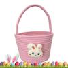 Kinder Osterkorb Weicher Leckerli-Eimer für Jungen Mädchen Leer Hasenkorb mit Henkel für Babys Eiersuche Spiel Süßigkeitentüte & Party